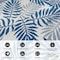 World Rug Gallery Palm Leaves Reversible Recycled Plastic 3' X 5' Navy Outdoor Rug 6065NAVY3X5 - alternate 7